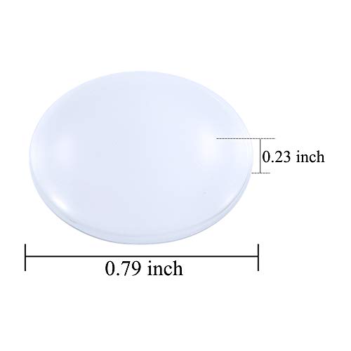 HAUTOCO 90pcs 20mm Glass Dome Cabochons Clear Round Cabochon Tiles...