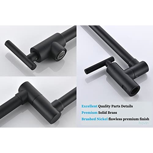 Havin Brass Pot Filler,Wall Mount Commercial Pot Filler Faucet,Bra...