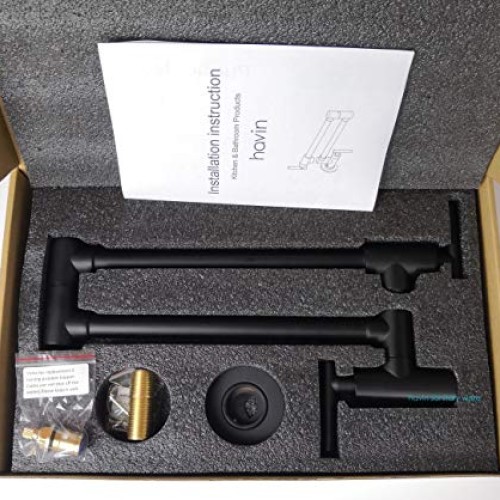 Havin Brass Pot Filler,Wall Mount Commercial Pot Filler Faucet,Bra...