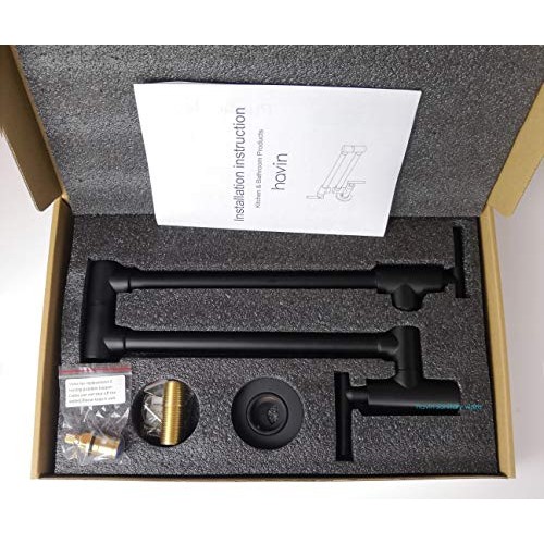 Havin Brass Pot Filler,Wall Mount Commercial Pot Filler Faucet,Bra...