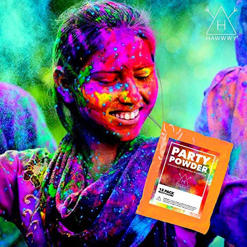 Hawwwy Colored Powder for Color Run 12 70 Grams Packets, Color R...