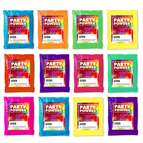 Hawwwy Colored Powder for Color Run 12 70 Grams Packets, Color R...