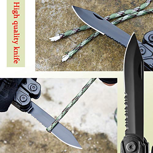 Camping Multitool Accessories Gifts for Men: 15-in-1 Pocket Fold C...