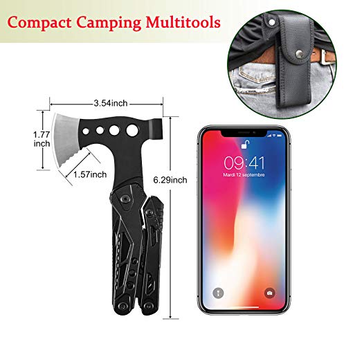 Camping Multitool Accessories Gifts for Men: 15-in-1 Pocket Fold C...