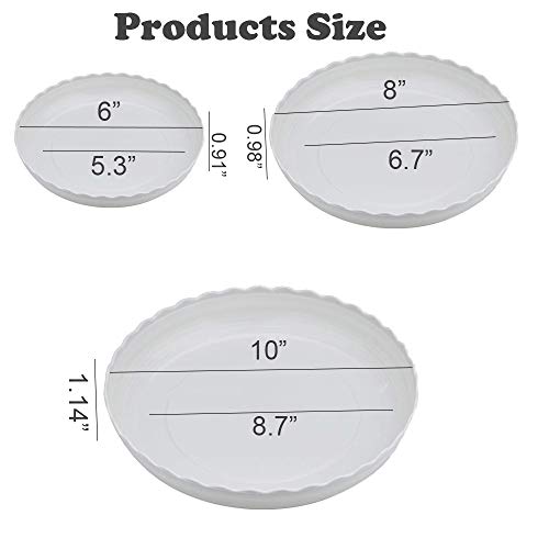 Brainver 6 Packs Wave Plant Saucer - Plastic Flower Pot Drip Trays...