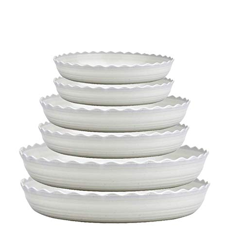 Brainver 6 Packs Wave Plant Saucer - Plastic Flower Pot Drip Trays...