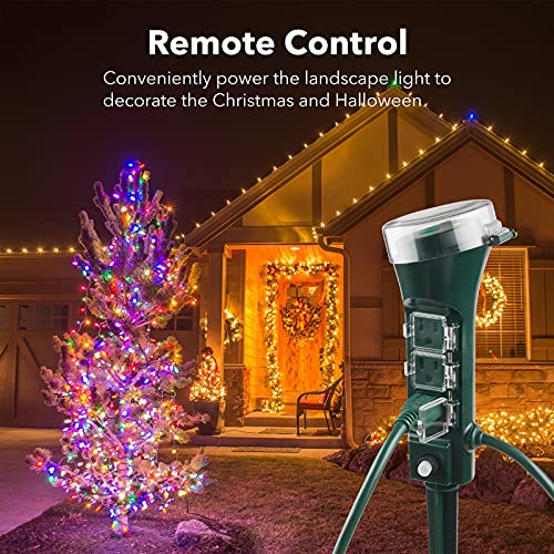 HBN Outdoor Smart Plug Waterproof WiFi Outdoor Outlet Timer with 6...