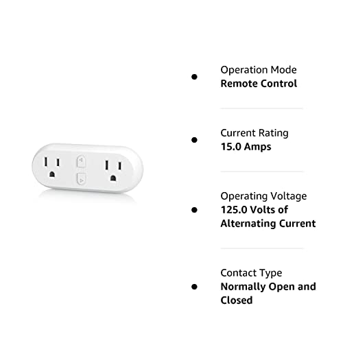 HBN WiFi Heavy Duty Dual Outlet Smart Plug with Individual Control...