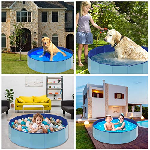 HCILY Pet Bath Pool Collapsible Kids Pool Plastic Dog Cat Wash Tub...