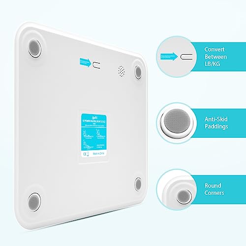 Oversized Scale for Body Weight, Extra Wide Bathroom Scale 550 lbs...