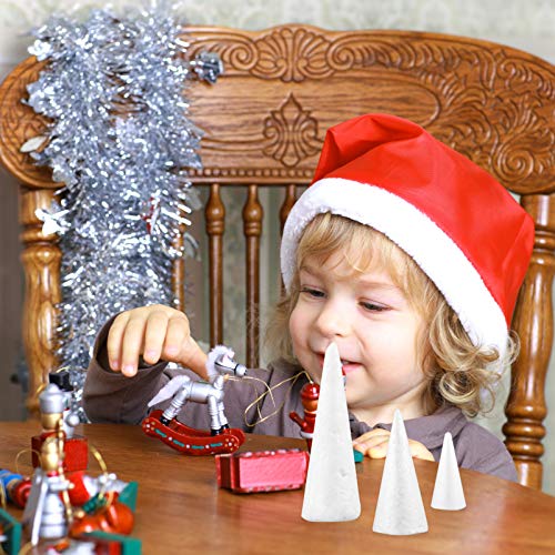 Healifty 15pcs Craft Foam Cone White Styrofoam Cones Polystyrene B...