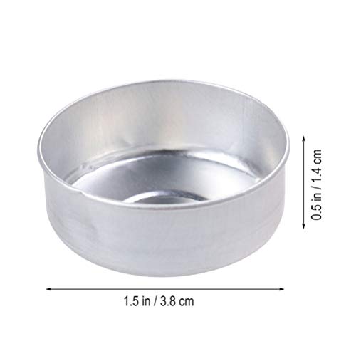 Healifty 200pcs Round Tin Tea Light Cups Empty Case Candle Wax Con...