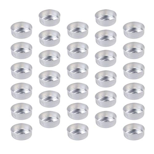 Healifty 200pcs Round Tin Tea Light Cups Empty Case Candle Wax Con...