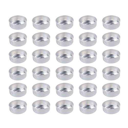 Healifty 200pcs Round Tin Tea Light Cups Empty Case Candle Wax Con...