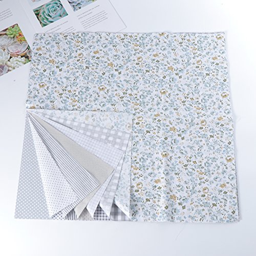 Healifty 7pcs Squares Bundle Floral Cotton Craft Fabric for Patchw...