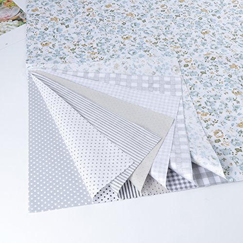 Healifty 7pcs Squares Bundle Floral Cotton Craft Fabric for Patchw...