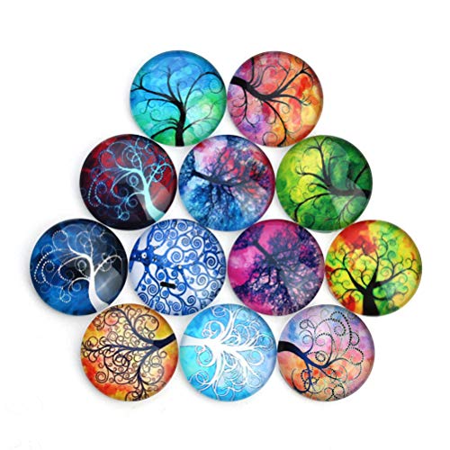 Healifty Glass Cabochons Glass Dome Cabochons Round Cabochons for ...