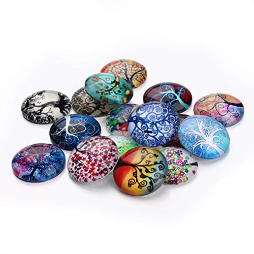 Healifty Glass Cabochons Glass Dome Cabochons Round Cabochons for ...