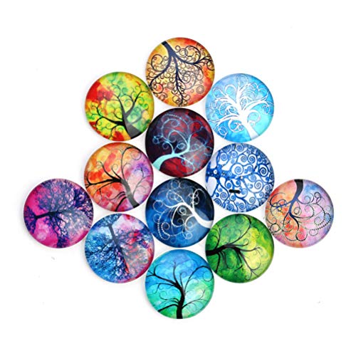 Healifty Glass Cabochons Glass Dome Cabochons Round Cabochons for ...
