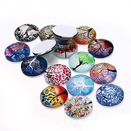 Healifty Glass Cabochons Glass Dome Cabochons Round Cabochons for ...