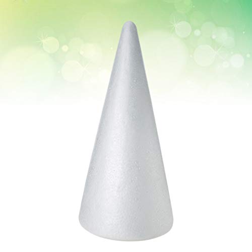 HEALLILY 6pcs Craft Foam Cone White Styrofoam Cones Christmas Tree...