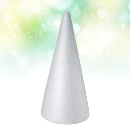 HEALLILY 6pcs Craft Foam Cone White Styrofoam Cones Christmas Tree...