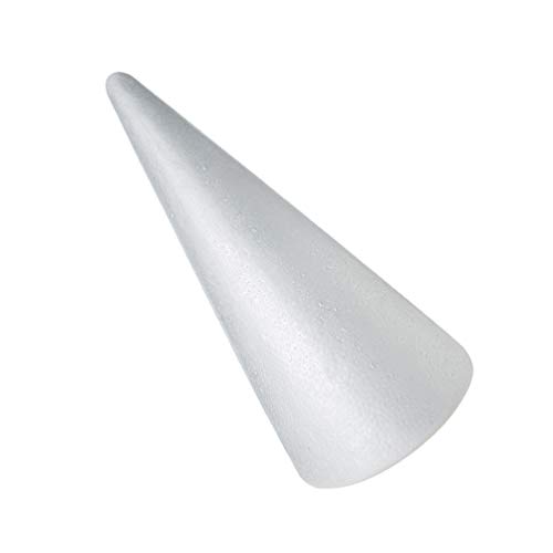 HEALLILY 6pcs Craft Foam Cone White Styrofoam Cones Christmas Tree...
