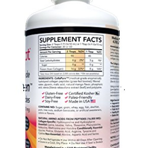 Health Directs AminoSculpt Sugar-Free Type 1 Liquid Collagen Pept...