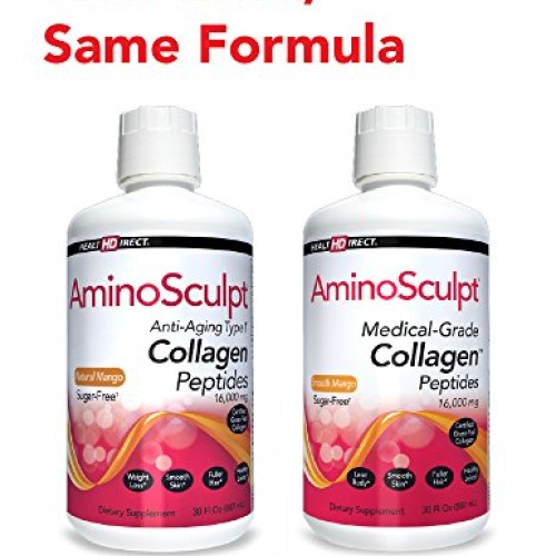 Health Directs AminoSculpt Sugar-Free Type 1 Liquid Collagen Pept...