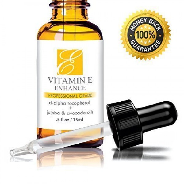 100% Natural & Organic Vitamin E Oil For Your Face & Skin, Unscent...