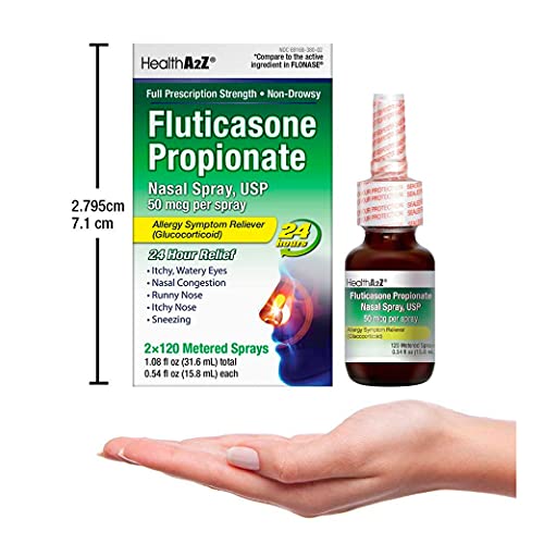 HealthA2Z Fluticasone Propionate Nasal Sprays, 2 Pack * 120 Sprays...