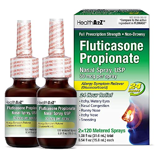 HealthA2Z Fluticasone Propionate Nasal Sprays, 2 Pack * 120 Sprays...