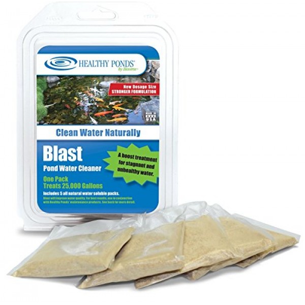 Healthy Ponds 50010 Blast Pond Water Cleaner, 5 Water Soluble Pack...