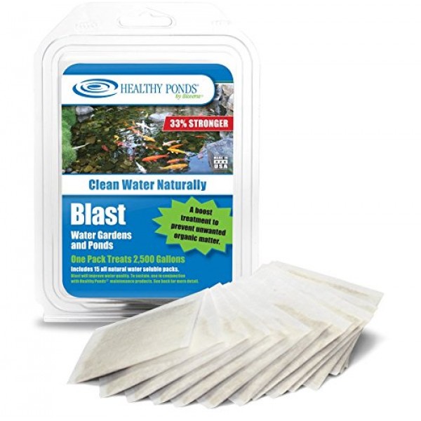 Healthy Ponds 60009 Blast Pond Water Cleaner, 15 Water Soluble Pac...