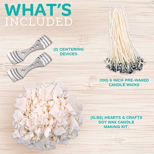 Hearts and Crafts Soy Wax and DIY Candle Making Supplies | 5lb Bag...
