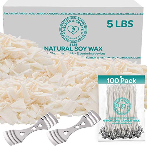 Hearts and Crafts Soy Wax and DIY Candle Making Supplies | 5lb Bag...