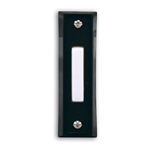 Heath Zenith SL-664-02 Wired Push Button, Black Finish with White ...