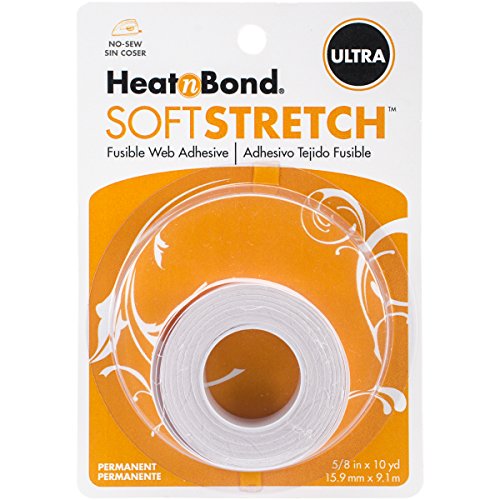 HeatnBond SoftStretch Ultra Iron-On Adhesive, 5/8 Inch x 10 Yards