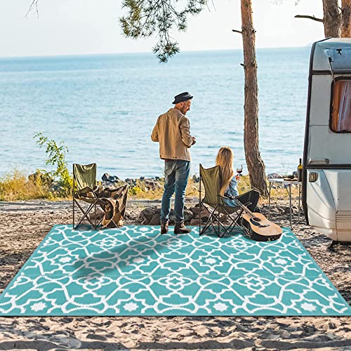 HEBE Outdoor Rug for Patio 6x9 Clearance Waterproof Patio Mat Pl...
