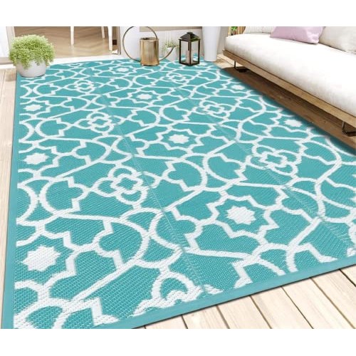 HEBE Outdoor Rug for Patio 6x9 Clearance Waterproof Patio Mat Pl...