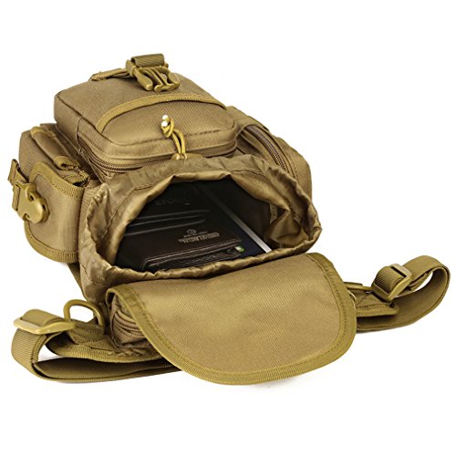 Hebetag Tactical Military Outdoor Waist Fanny Pack Leg Bag for Men...