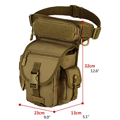 Hebetag Tactical Military Outdoor Waist Fanny Pack Leg Bag for Men...