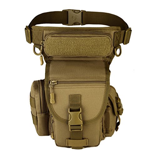 Hebetag Tactical Military Outdoor Waist Fanny Pack Leg Bag for Men...