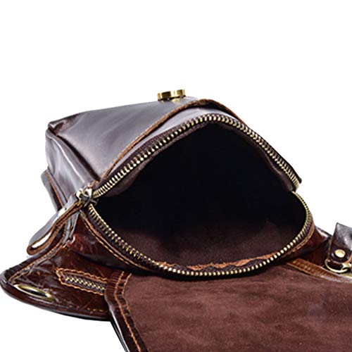 Hebetag Vintage Leather Waist Pack Drop Leg Bag for Men Women Belt...