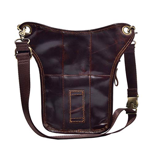 Hebetag Vintage Leather Waist Pack Drop Leg Bag for Men Women Belt...