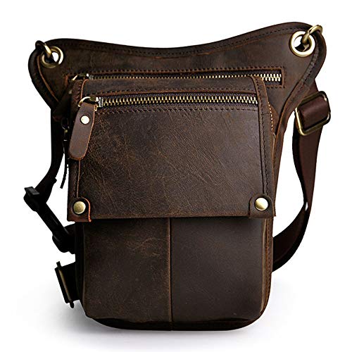 Vintage Leather Waist Pack Drop Leg Bag for Men Women Belt Bumbag ...