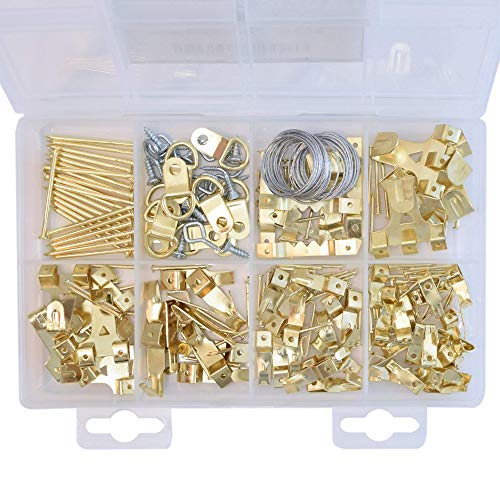 Assorted Picture Hanging Kit | 220 Piece Assortment with Wire, Pic...