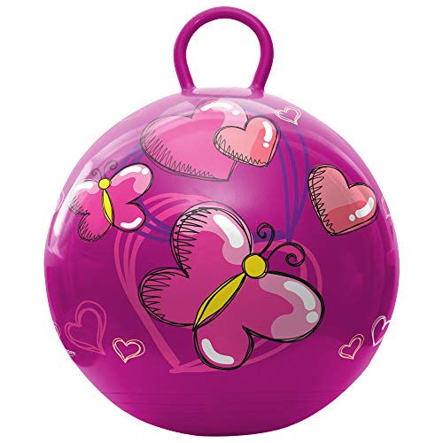 Hedstrom Hopper Ball, Bouncing, Hearts and Butterflies, 18 Inch