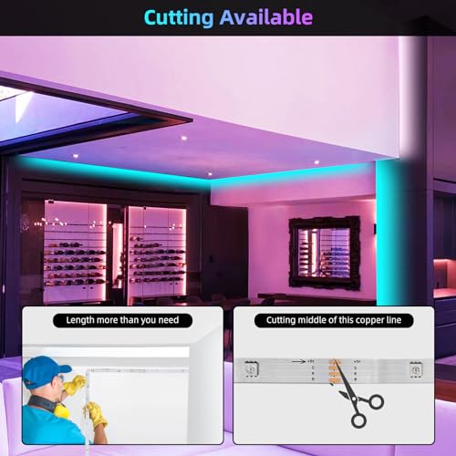 150ft LED Strip Lights, Hedynshine RGB Color Changing by 40key Rem...