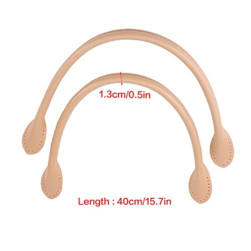 2Pcs Leather Bag Handles, Genuine Leather Bag Straps Handle with H...